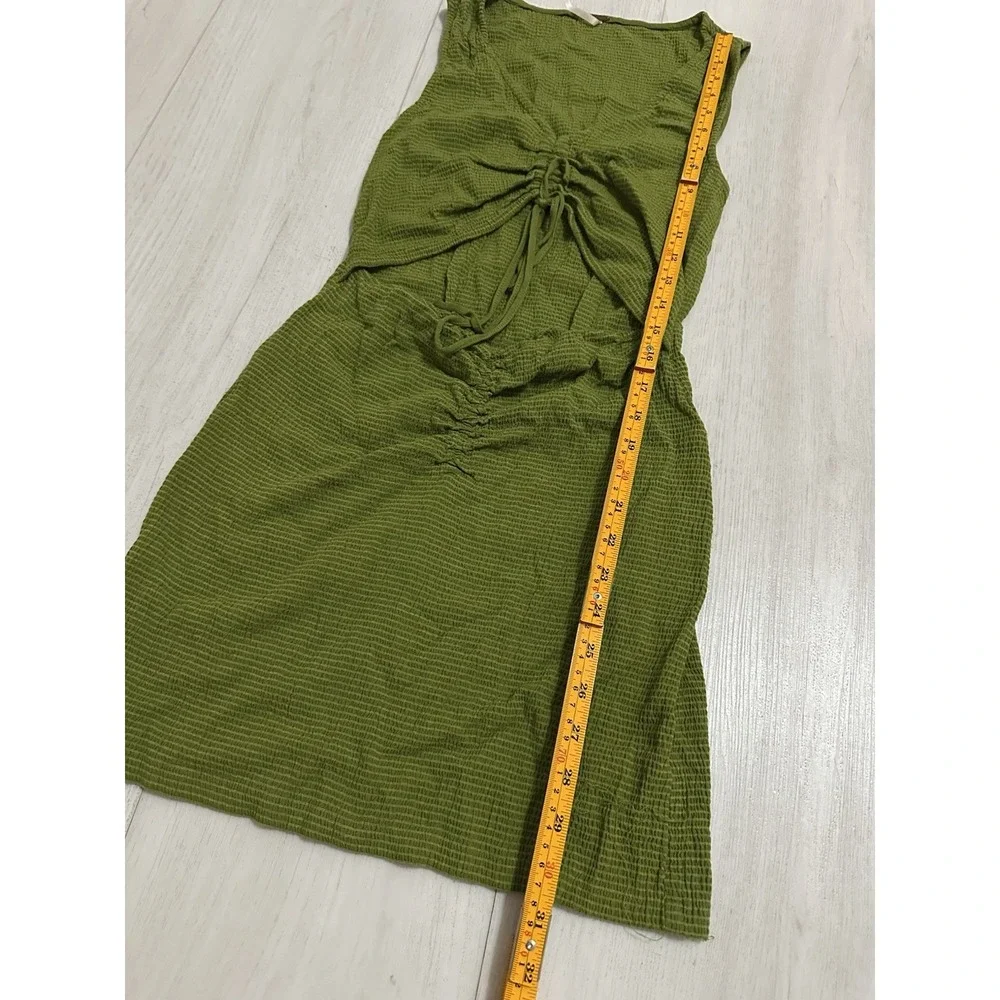 Free People Laila Mini Dress Sz XS in‎ Calla Green Cut Out Beach Sexy Vacation